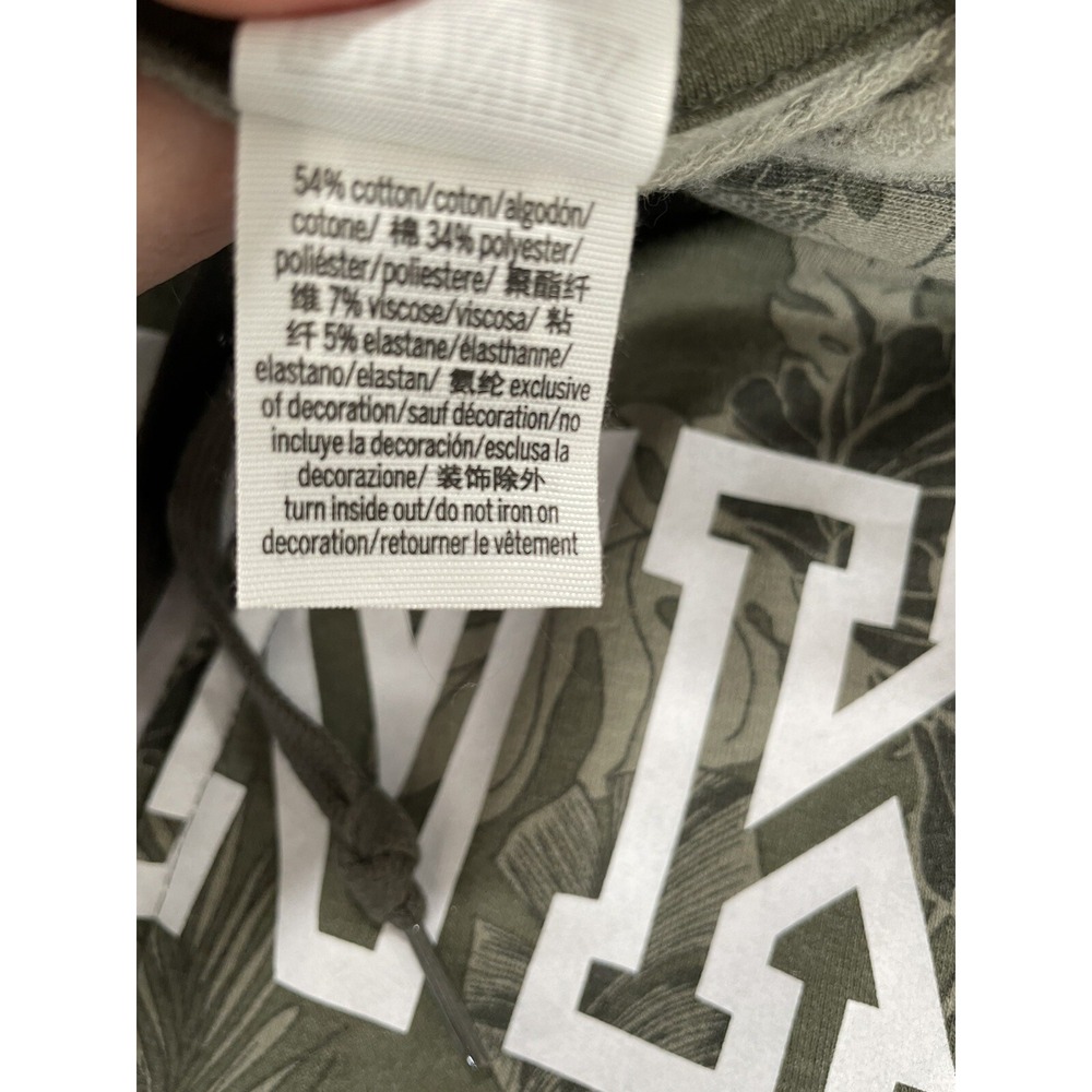 Victoria's Secret PINK Perfect Full Zip Hoodie Green Tropical Floral S SI48 - Picture 4 of 6